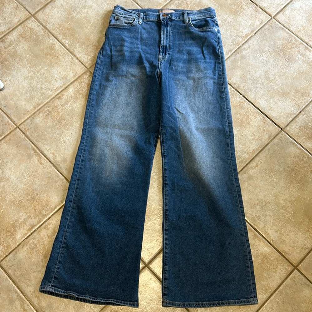 7 For All Mankind x Luxe Vintage Ultra High Rise Jo Wide Leg Jeans size 33 - Picture 2 of 9